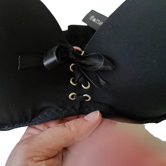 International Intimates Sexy Push Up Bra with Ribbon Lace Up Front - Picture 2 of 8